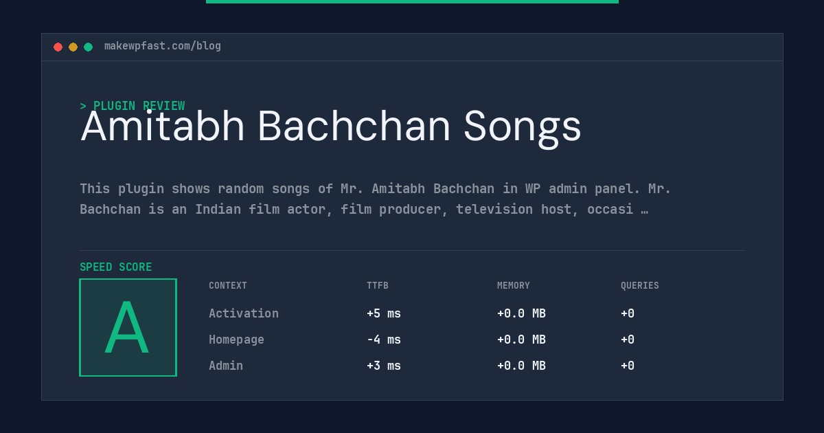 Amitabh Bachchan Songs - MakeWPFast