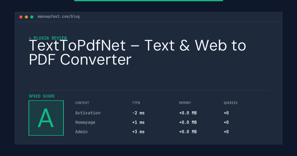 TextToPdfNet – Text & Web to PDF Converter - MakeWPFast