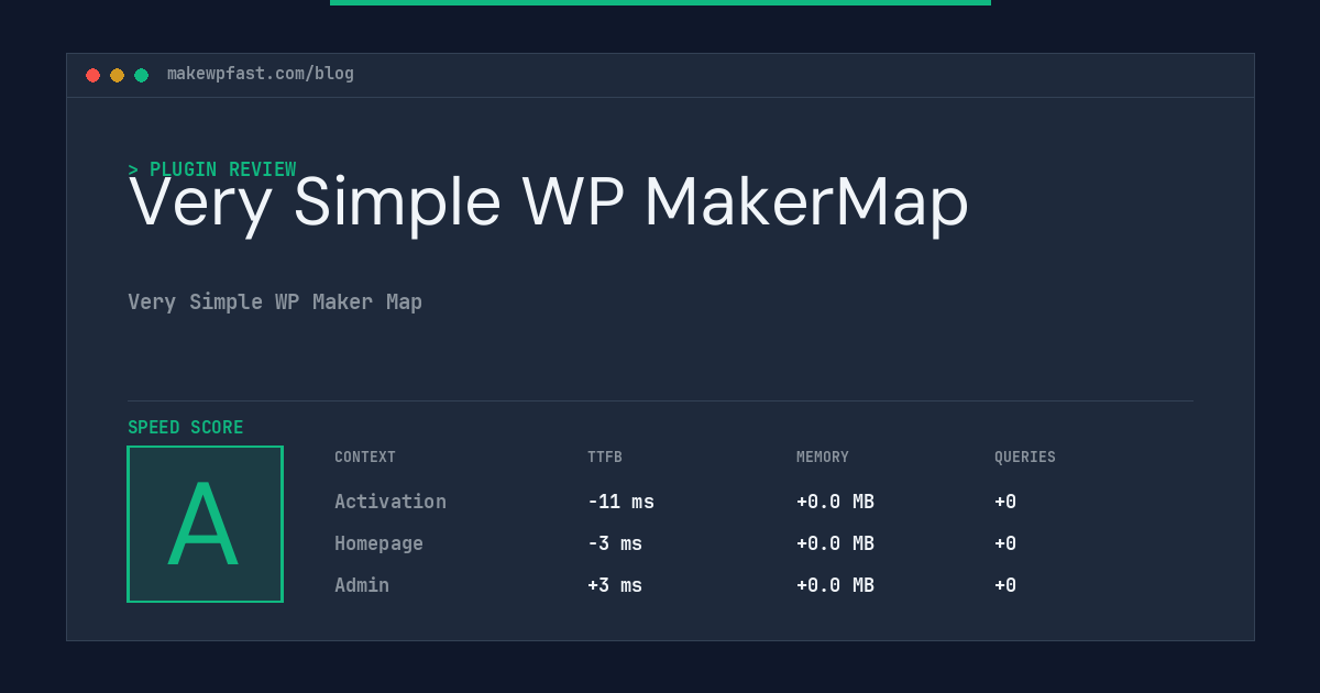 Very Simple WP MakerMap - MakeWPFast