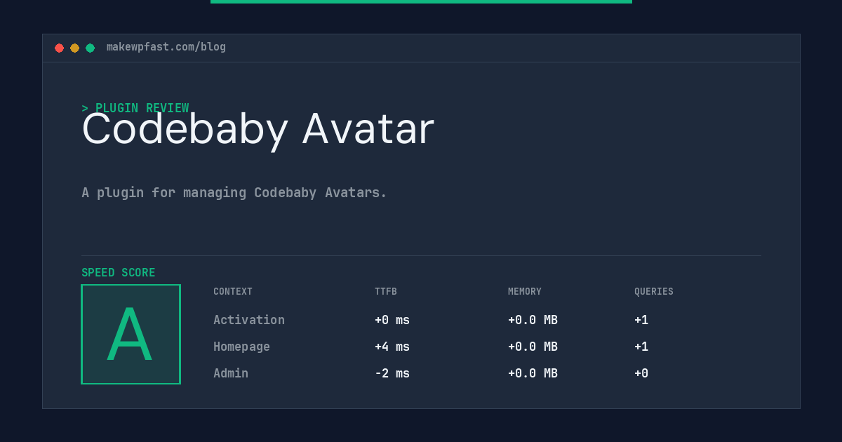 Codebaby Avatar - MakeWPFast