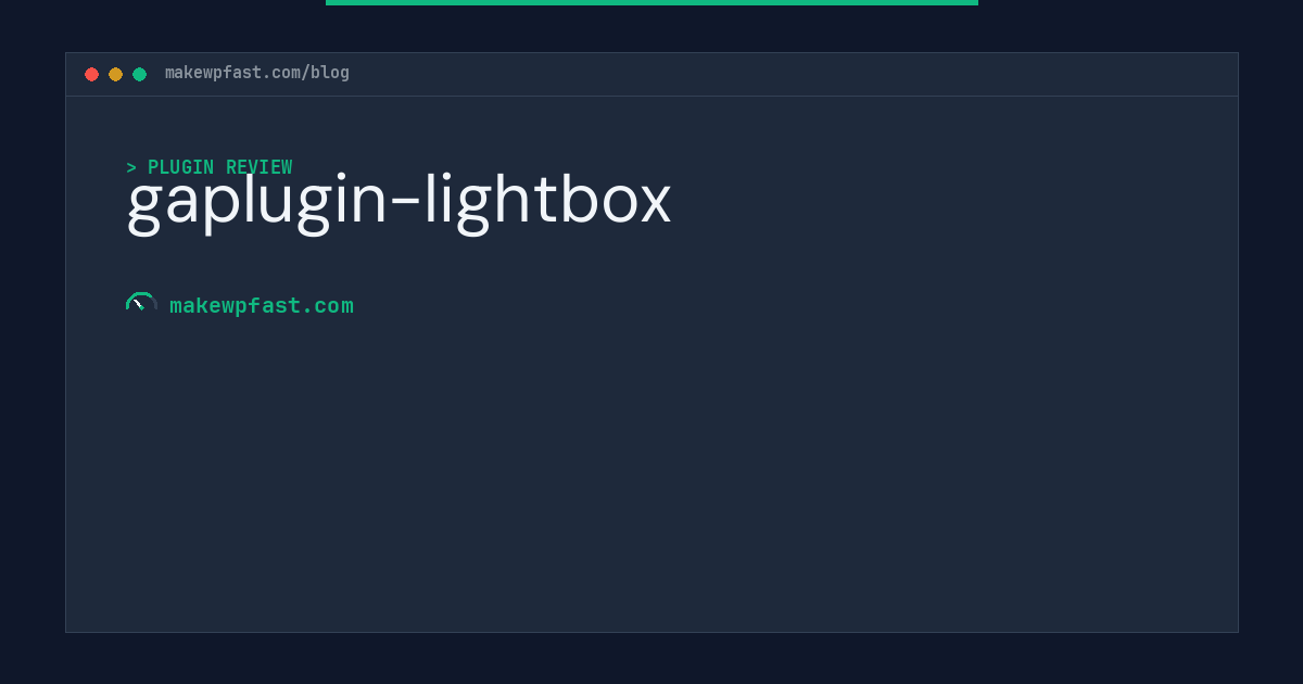 gaplugin-lightbox - MakeWPFast