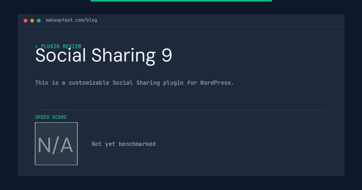 Social Sharing 9 - MakeWPFast