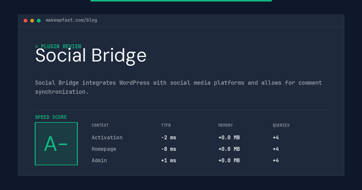 Social Bridge - MakeWPFast