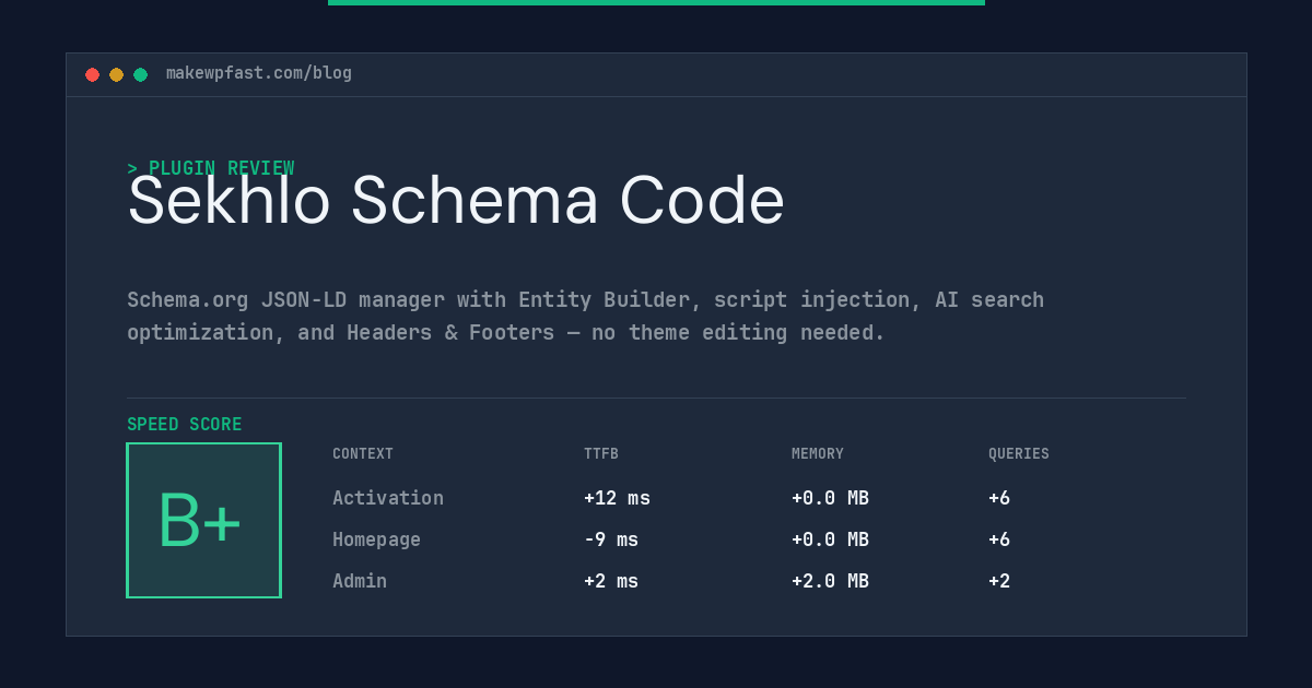 Sekhlo Schema Code - MakeWPFast