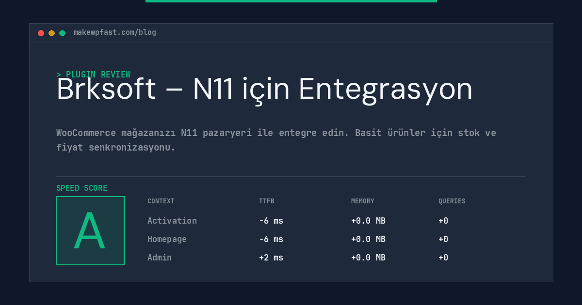 Brksoft – N11 için Entegrasyon - MakeWPFast