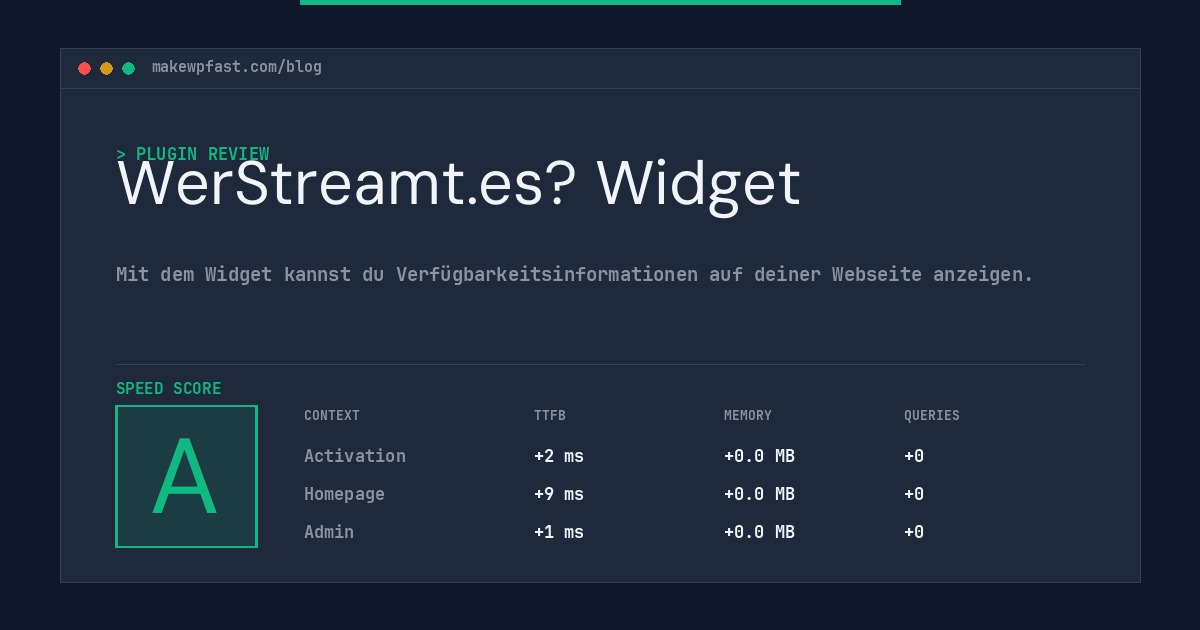 WerStreamt.es? Widget - MakeWPFast