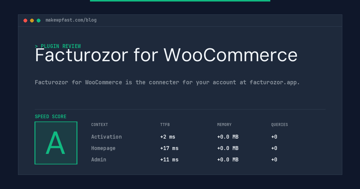 Facturozor for WooCommerce - MakeWPFast