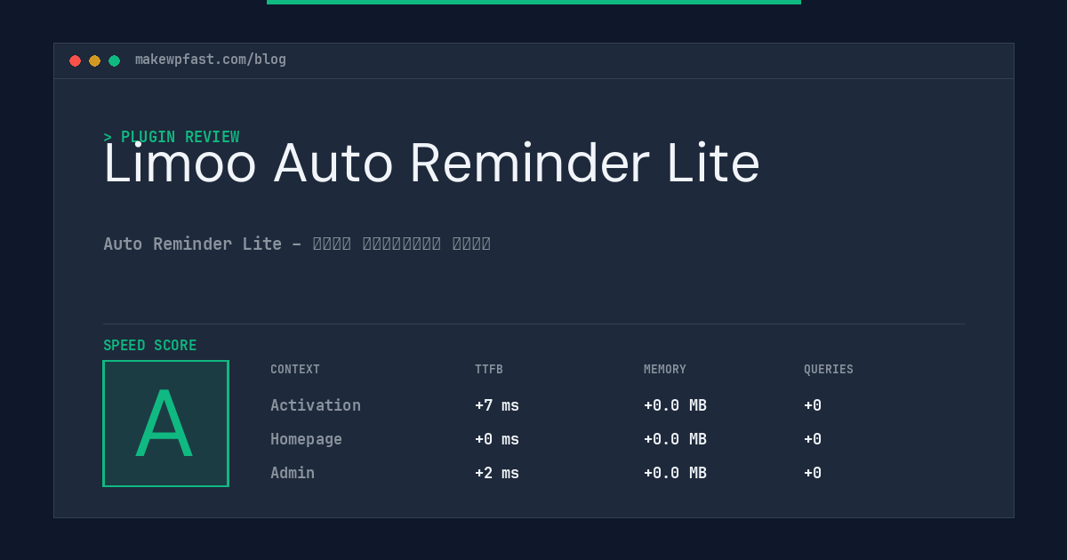 Limoo Auto Reminder Lite - MakeWPFast