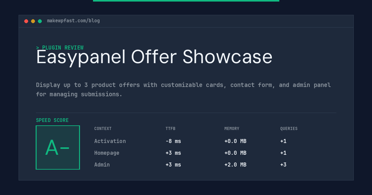 Easypanel Offer Showcase - MakeWPFast