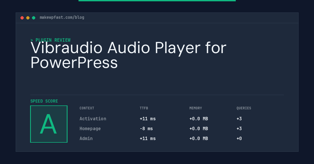 Vibraudio Audio Player for PowerPress - MakeWPFast