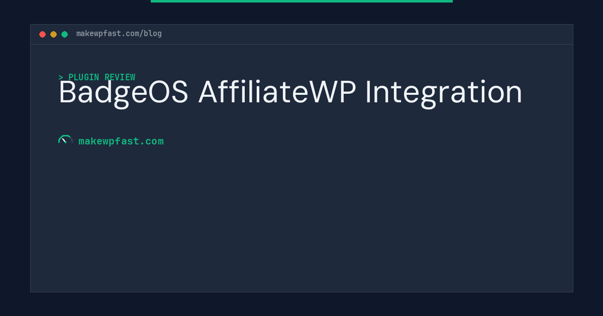 BadgeOS AffiliateWP Integration - MakeWPFast