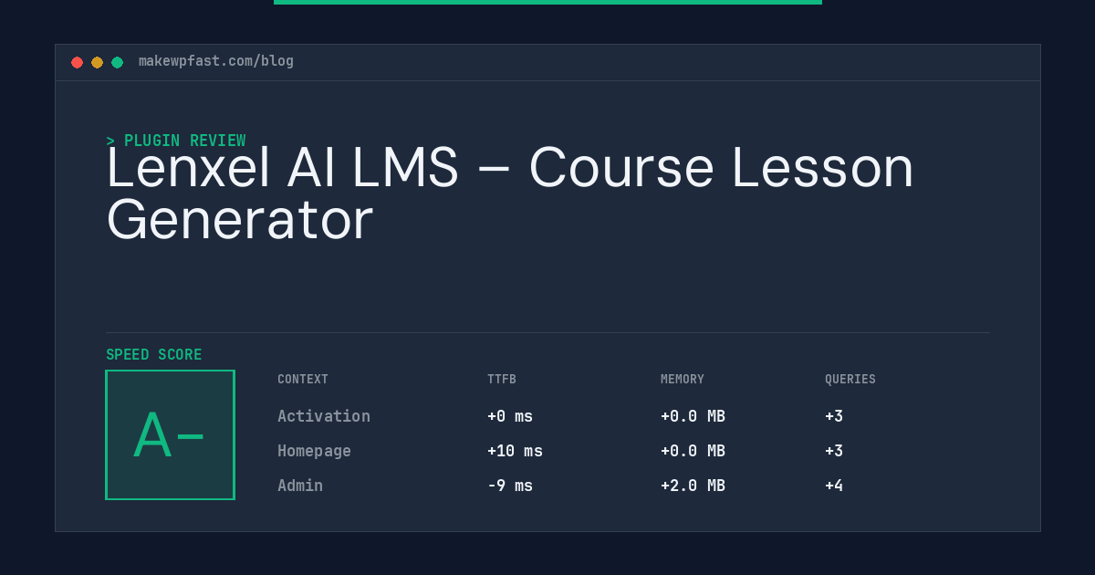 Lenxel AI LMS – Course Lesson Generator - MakeWPFast