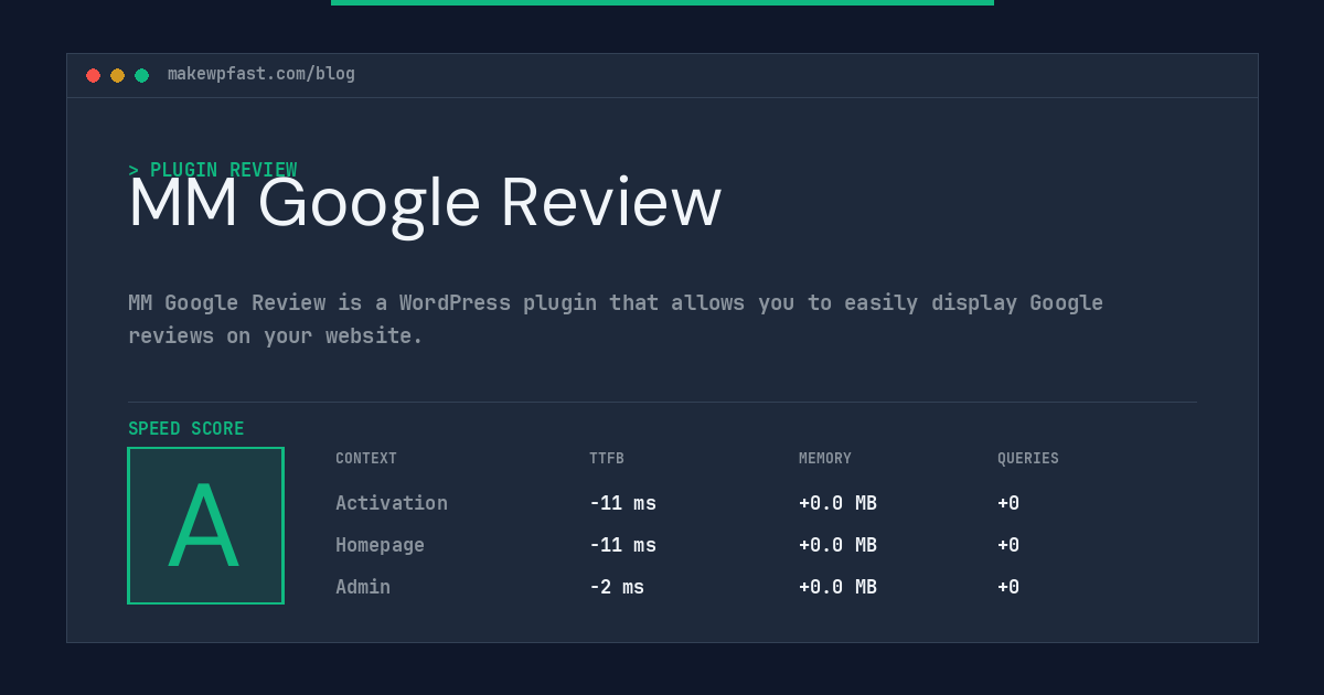 MM Google Review - MakeWPFast