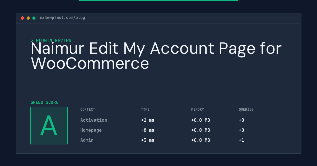 Naimur Edit My Account Page for WooCommerce - MakeWPFast