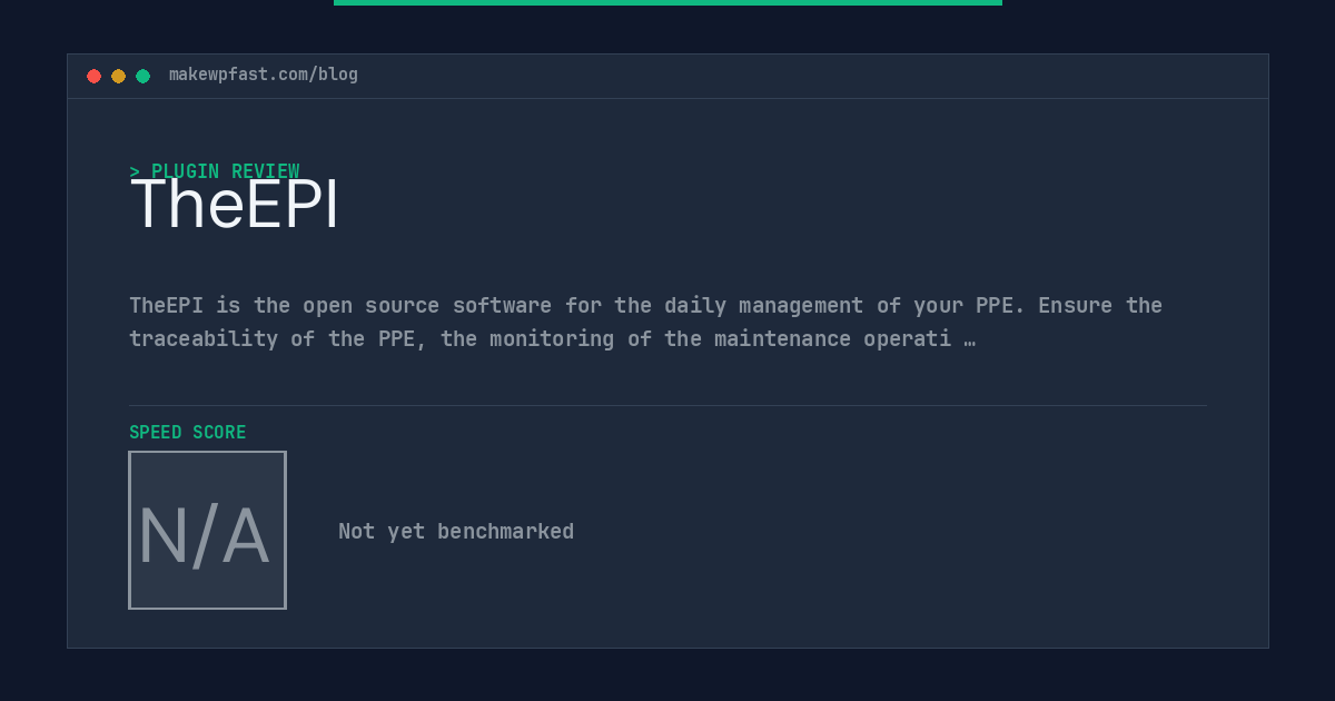 TheEPI - MakeWPFast