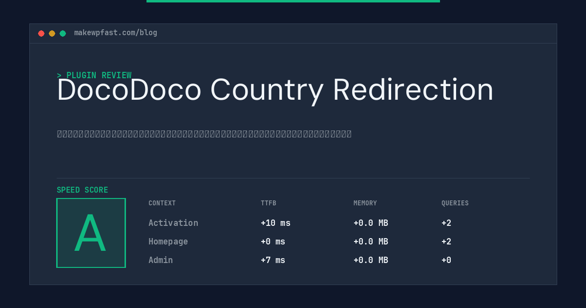 DocoDoco Country Redirection - MakeWPFast