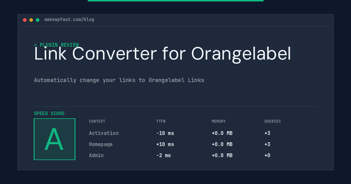 Link Converter for Orangelabel - MakeWPFast