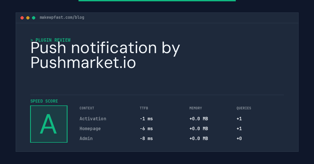 Push notification by Pushmarket.io - MakeWPFast