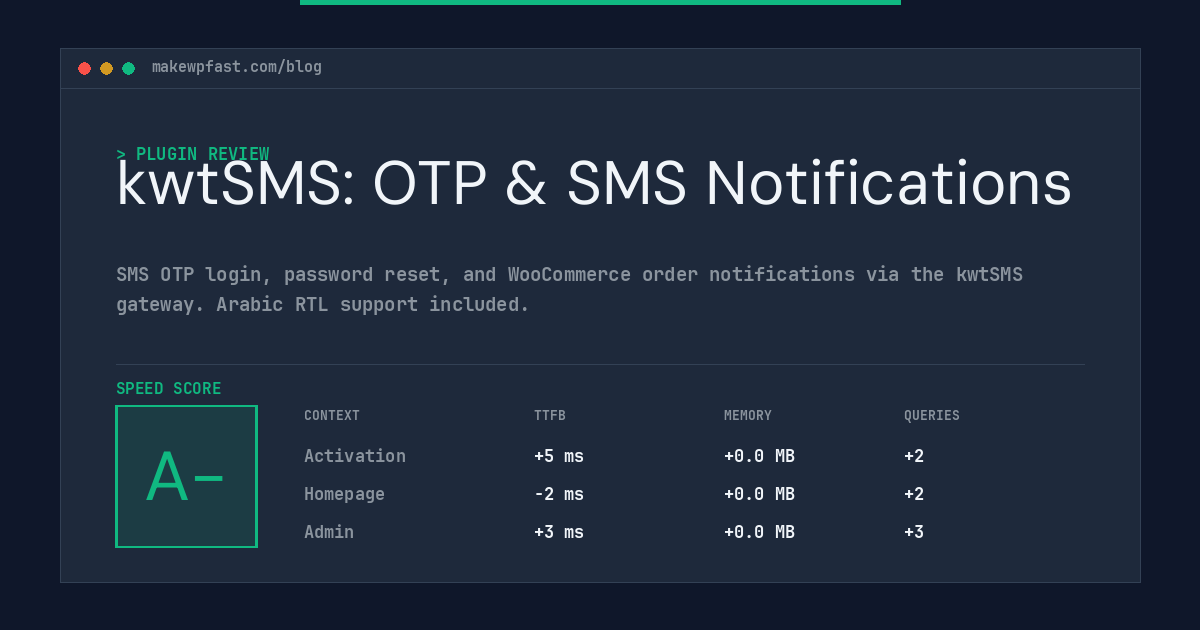kwtSMS: OTP & SMS Notifications - MakeWPFast