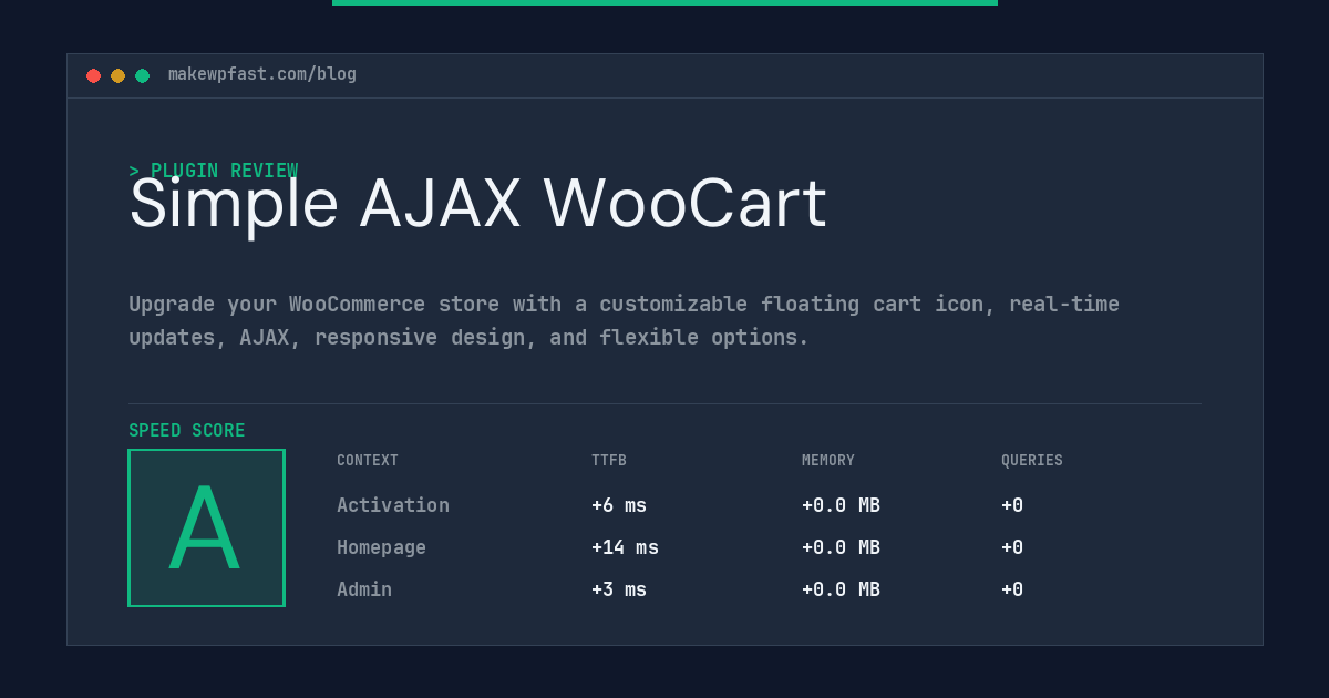 Simple AJAX WooCart - MakeWPFast