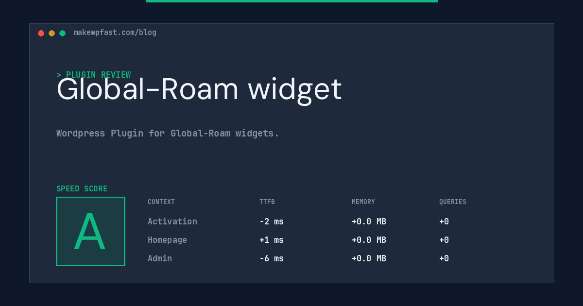 Global-Roam widget - MakeWPFast