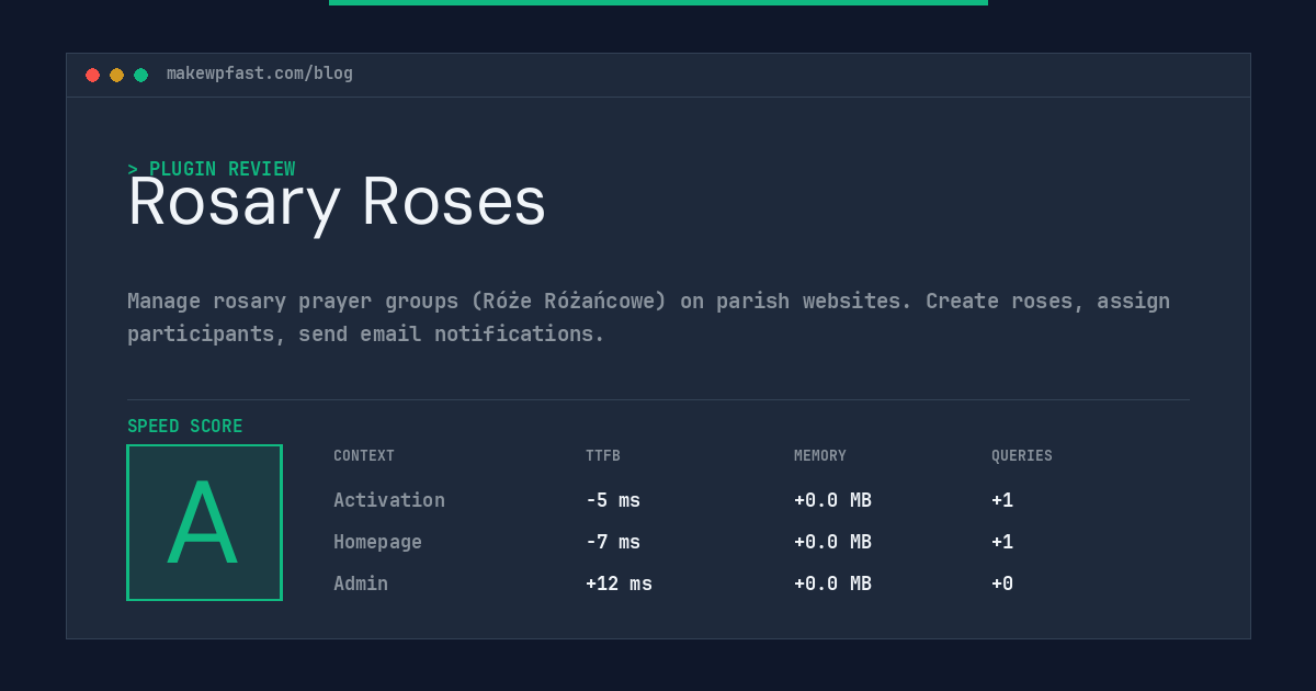 Rosary Roses - MakeWPFast