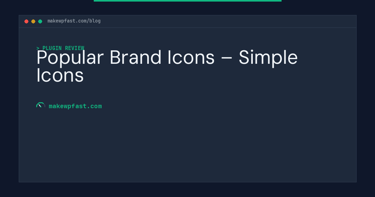 Popular Brand Icons – Simple Icons - MakeWPFast