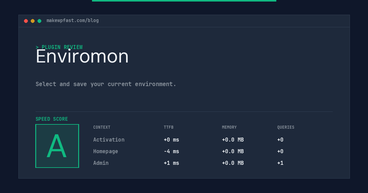 Enviromon - MakeWPFast