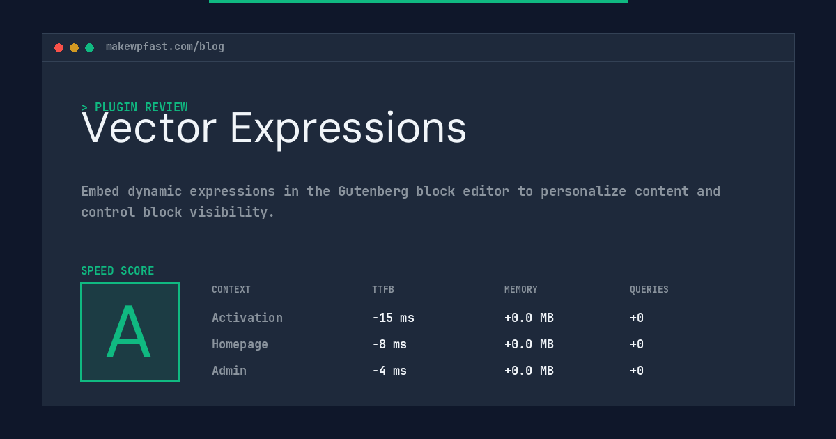 Vector Expressions - MakeWPFast