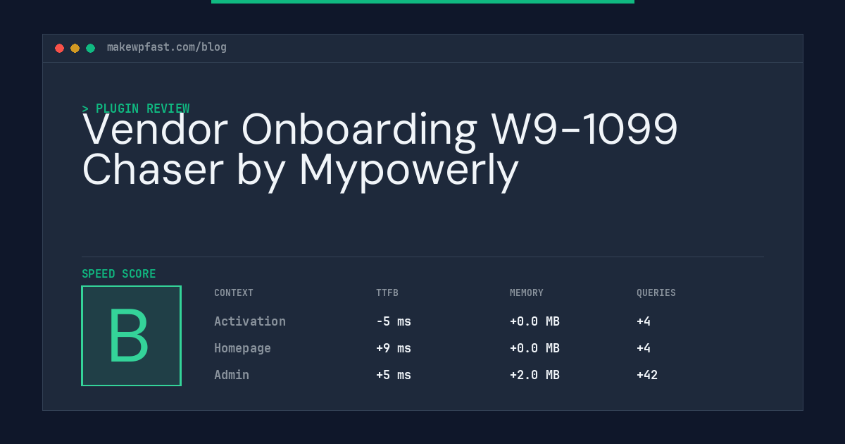 Vendor Onboarding W9-1099 Chaser by Mypowerly - MakeWPFast