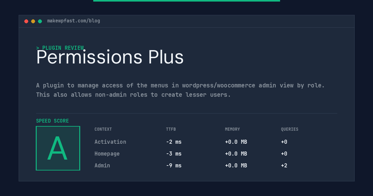 Permissions Plus - MakeWPFast