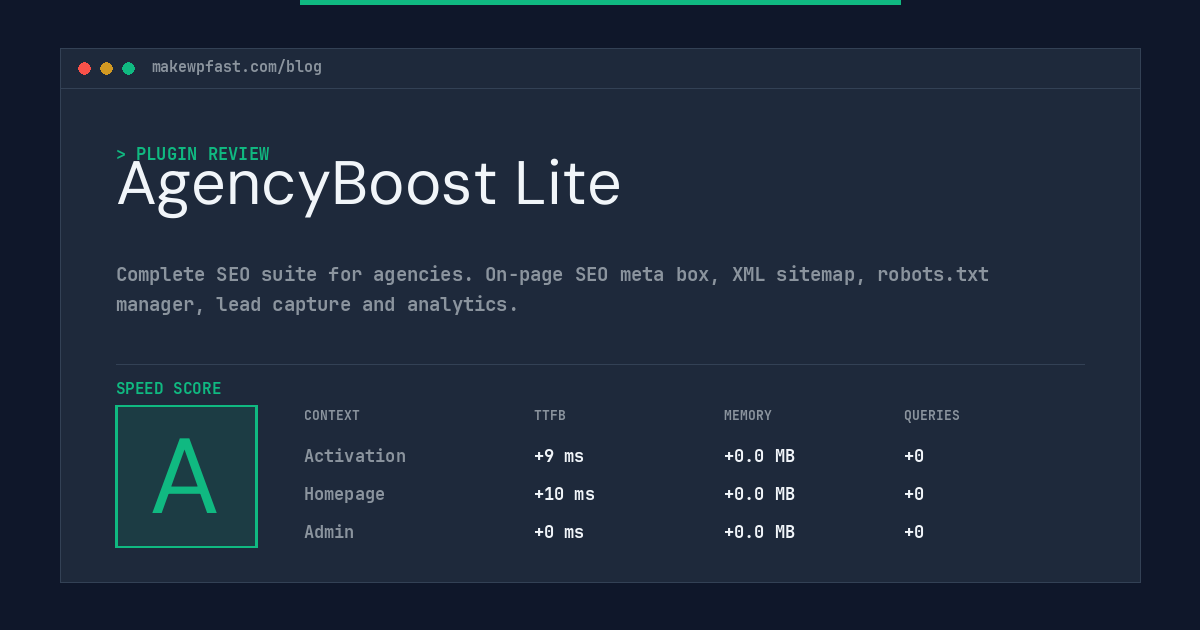 AgencyBoost Lite - MakeWPFast