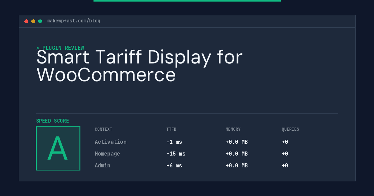 Smart Tariff Display for WooCommerce - MakeWPFast