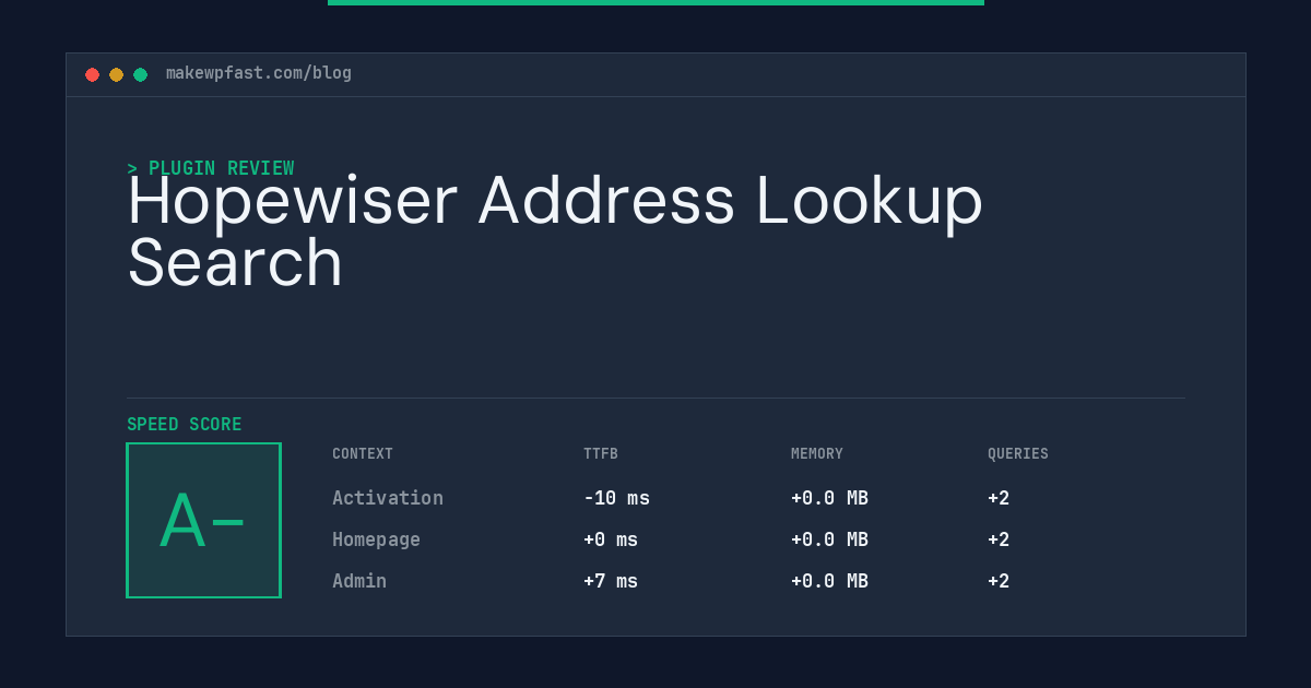 Hopewiser Address Lookup Search - MakeWPFast
