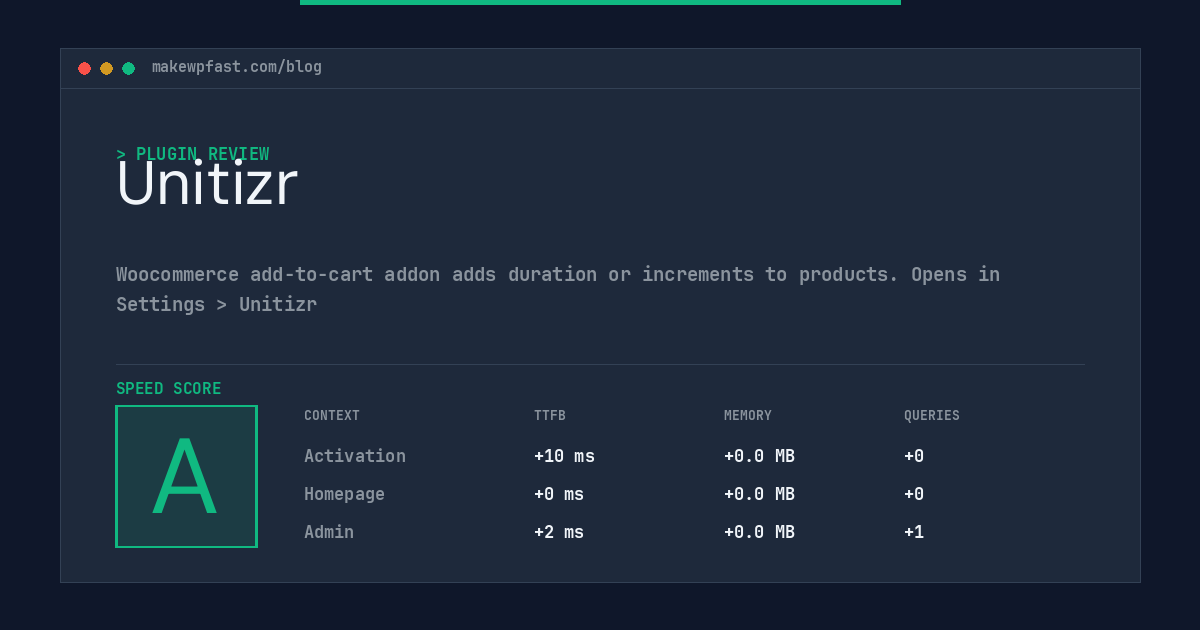 Unitizr - MakeWPFast