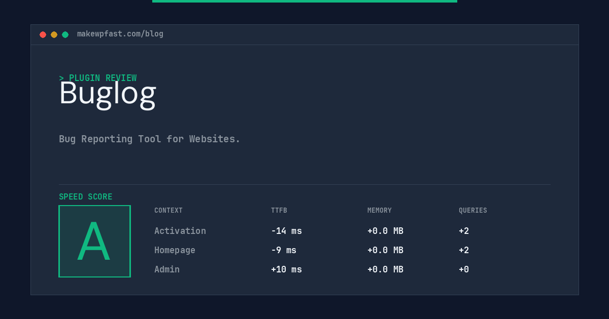 Buglog - MakeWPFast