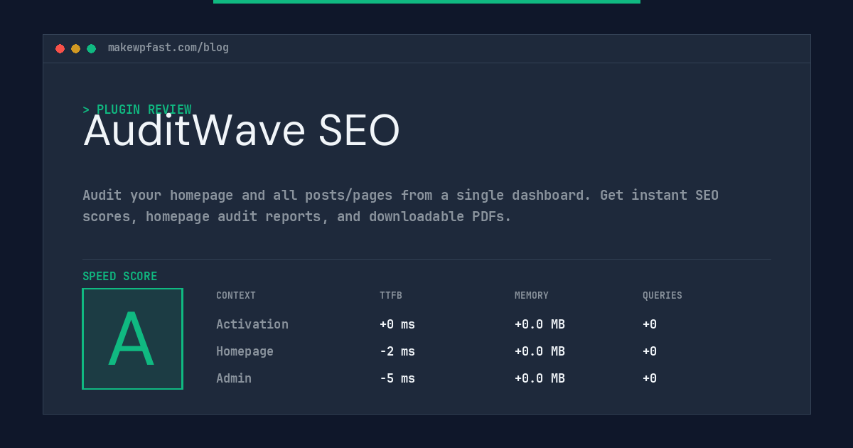 AuditWave SEO - MakeWPFast