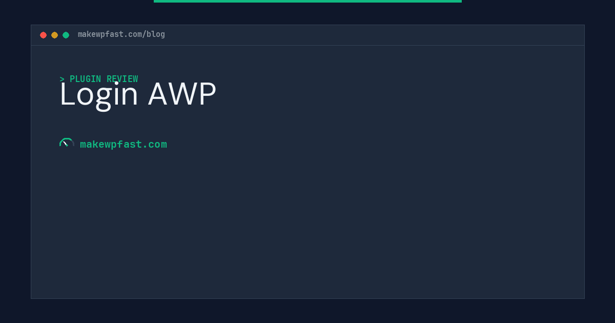 Login AWP - MakeWPFast
