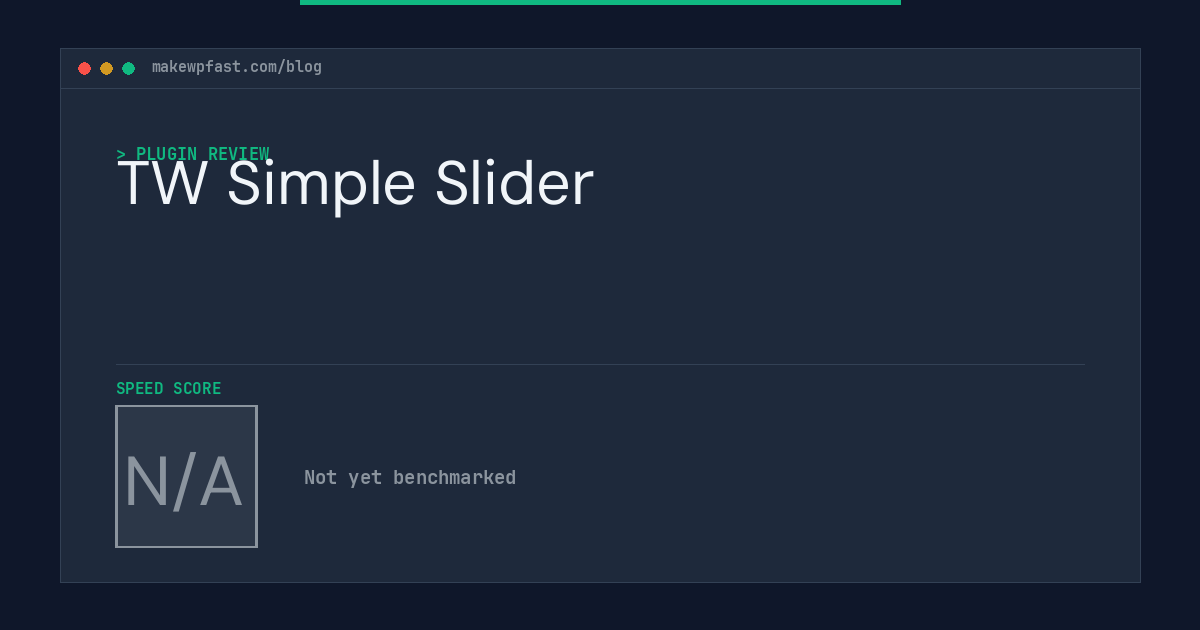 TW Simple Slider - MakeWPFast