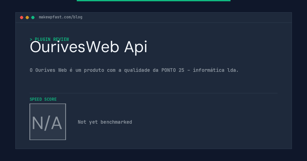 OurivesWeb Api - MakeWPFast