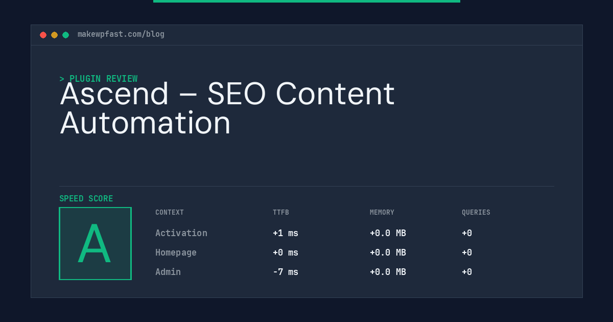 Ascend – SEO Content Automation - MakeWPFast