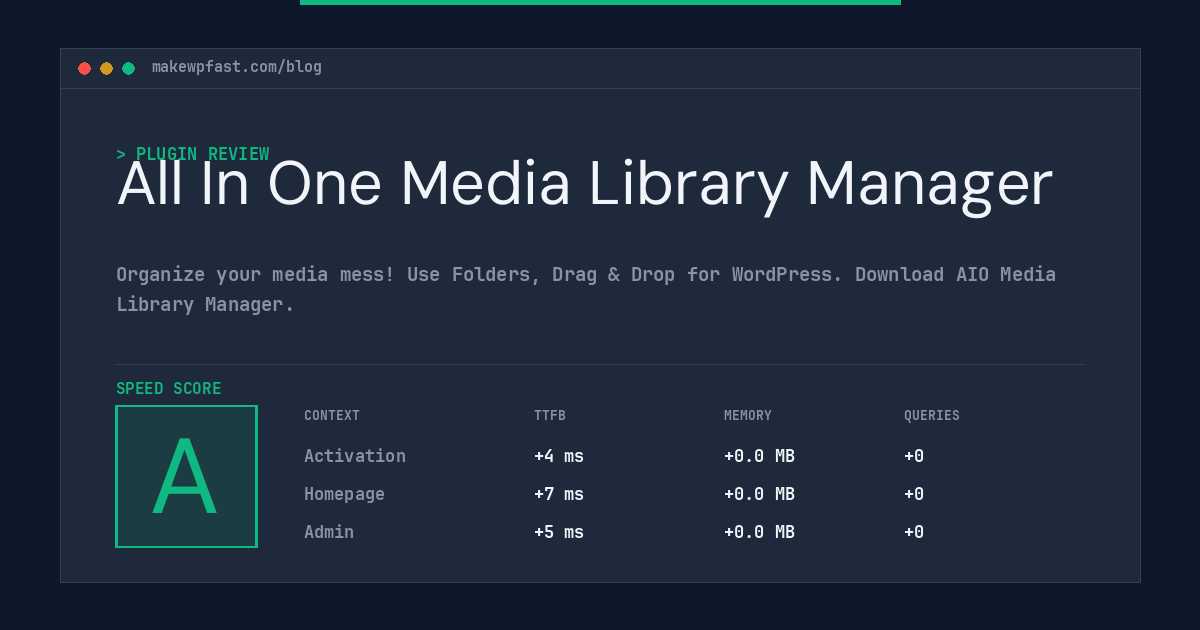 All In One Media Library Manager - MakeWPFast
