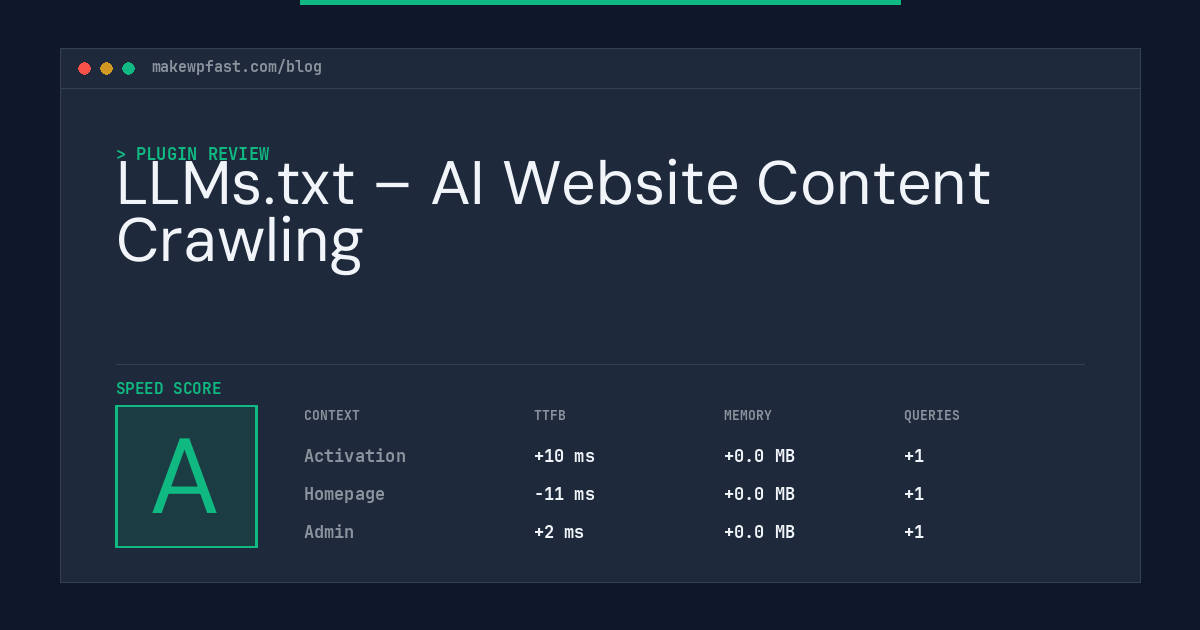 LLMs.txt – AI Website Content Crawling - MakeWPFast