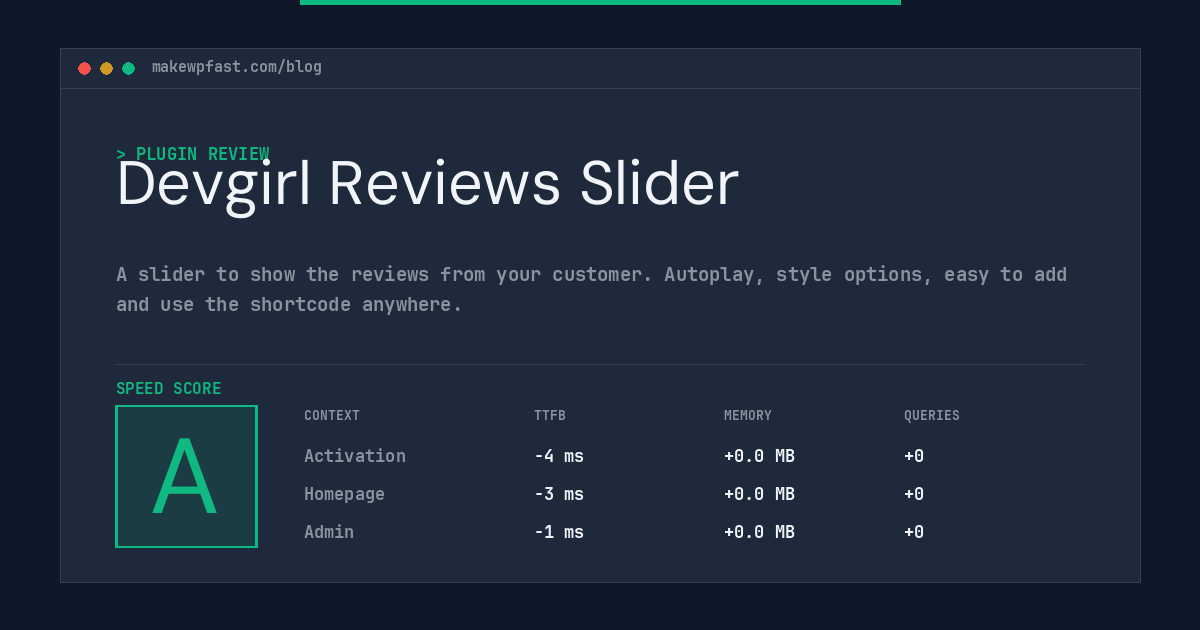 Devgirl Reviews Slider - MakeWPFast