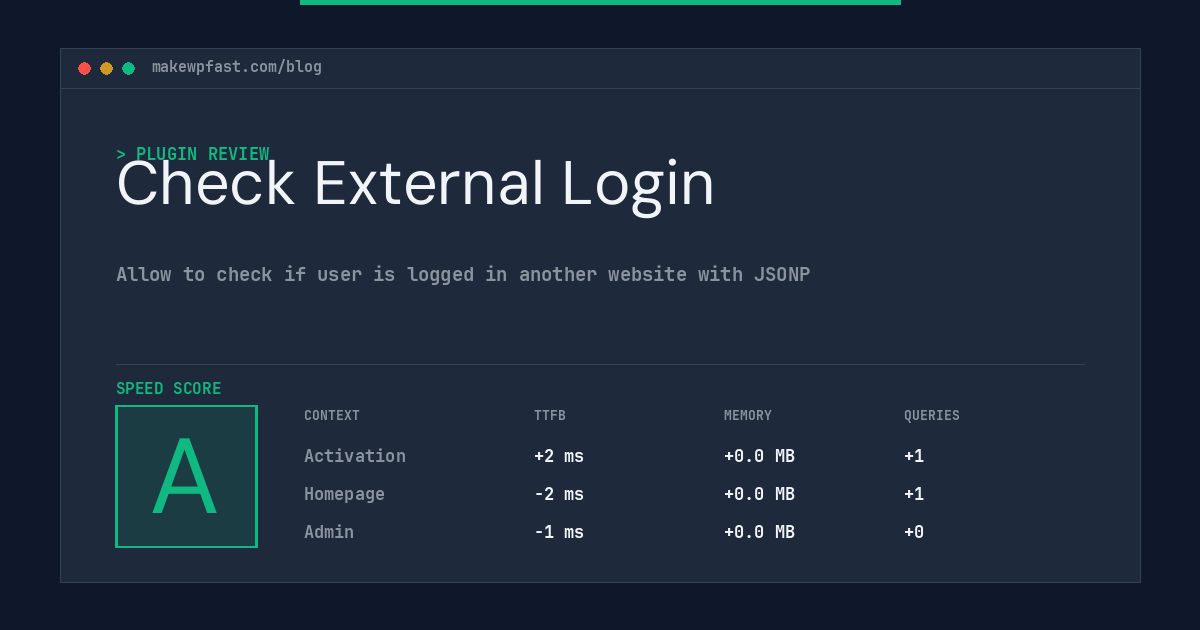 Check External Login - MakeWPFast