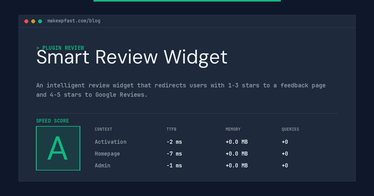 Smart Review Widget - MakeWPFast