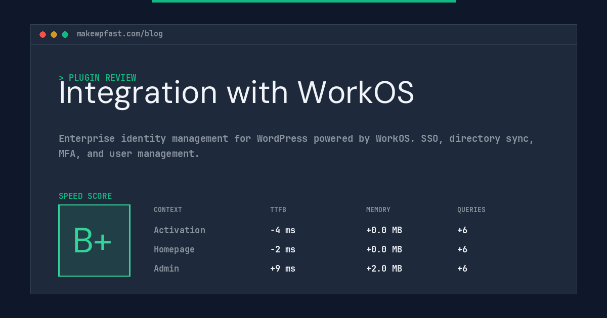 Integration with WorkOS - MakeWPFast