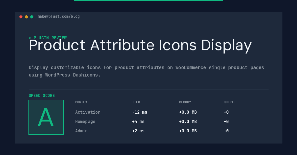 Product Attribute Icons Display - MakeWPFast