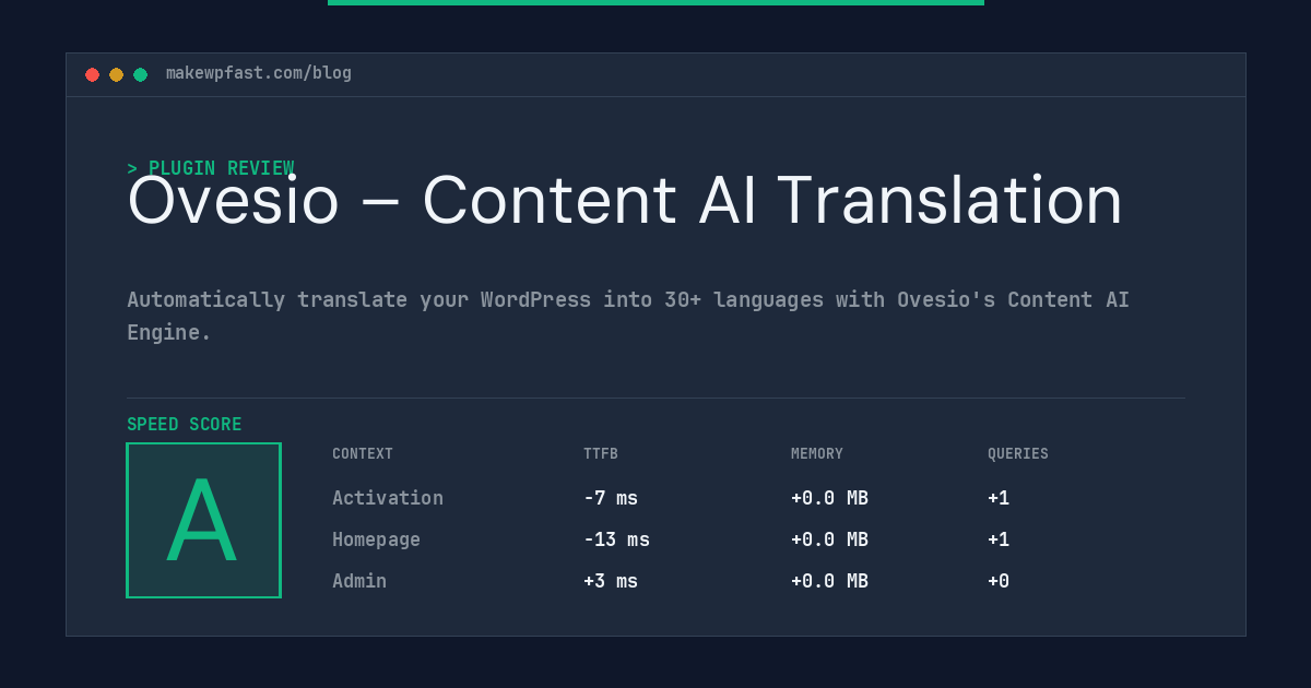 Ovesio – Content AI Translation - MakeWPFast