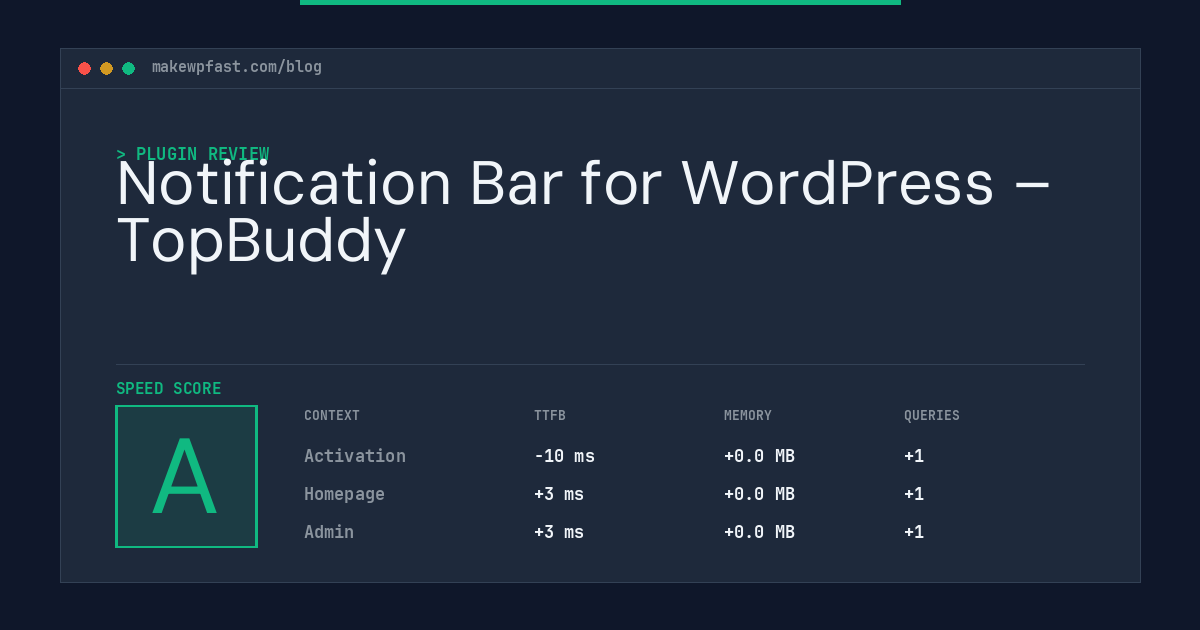 Notification Bar for WordPress – TopBuddy - MakeWPFast